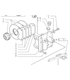 PLAQUETTE DE FREIN A MAIN D'EXTREMITE ADAPTABLE NEW HOLLAND 5103753 5144692 89823492 9823492