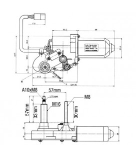 MOTEUR D'ESSUIE GLACE ADAPTABLE MASSEY FERGUSON SERIES 300 3901103M1 3901103M2 33900628M2