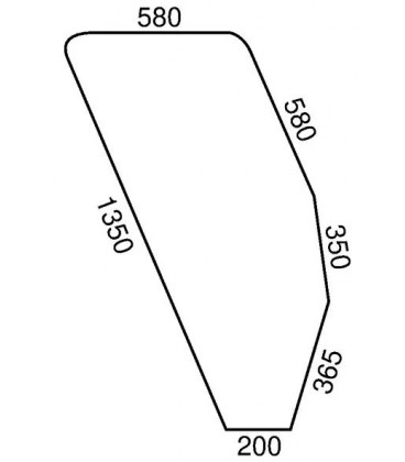 VITRE DE PORTE GAUCHE ADAPTABLE FIAT SERIES 90 CABINE CS16 CS18 5130883