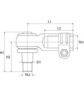 ROTULE DE VERIN DE DIRECTION ADAPTABLE CASE IH NEW HOLLAND 87455628