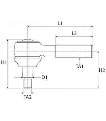 ROTULE DE DIRECTION GAUCHE ADAPTABLE FIAT FORD 86024884 86507390