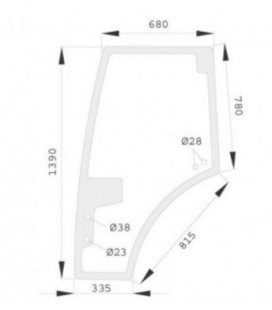 VITRE DE PORTE DROITE FENDT  72311983 H816810030170 H816810030340 ADAPTABLE