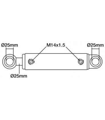 VERIN DE DIRECTION ADAPTABLE FIAT SERIES 66 90 5088311 5126941 5131098 5137121 5141208