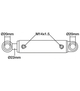 VERIN DE DIRECTION ADAPTABLE FIAT FORD NEW HOLLAND 5106707 5106709 5110677 5110840 5122562 5125262 5412455