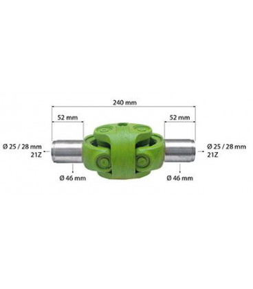 JOINT DE CARDAN COMPLET ADAPTABLE JOHN DEERE AL63619