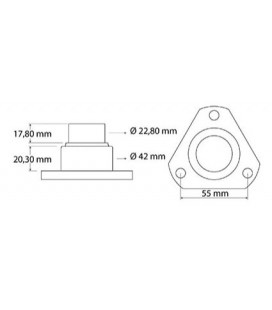 PIVOT DE DIRECTION PONT AVANT ZF JOHN DEERE, CASE IH, FORD, L40036, L63124, 133700410760, 4472351239