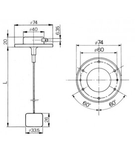 CAPTEUR DE JAUGE A CARBURANT ADAPTABLE FIAT SOMECA 5119739