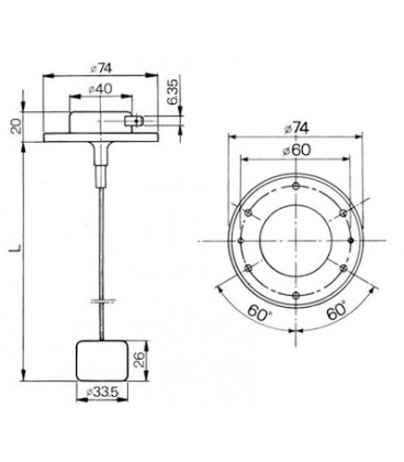 CAPTEUR DE JAUGE A CARBURANT ADAPTABLE FIAT SOMECA 5119739