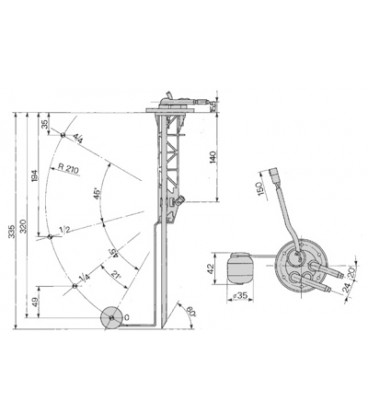 CAPTEUR DE JAUGE A CARBURANT ADAPTABLE FIAT 44905545 44907272