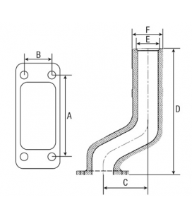 SUPPORT D'ECHAPPEMENT VERTICAL ADAPTABLE DEUTZ 02382771