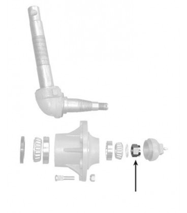 ÉCROU CRÉNELÉ 1" ADAPTABLE DE PONT AVANT JOHN DEERE 14H920