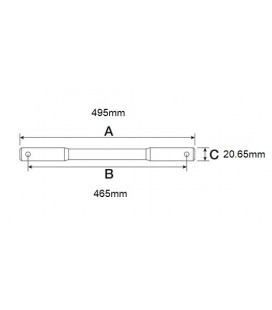 ARBRE CONTROLE D'EFFORT Ø 13/16'' - LG : 500MM ADAPTABLE JOHN DEERE JL26932, L26932, T26598