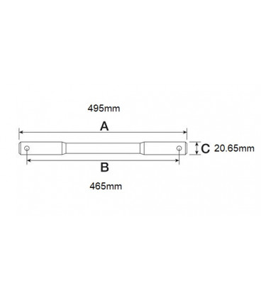 ARBRE CONTROLE D'EFFORT Ø 13/16'' - LG : 500MM ADAPTABLE JOHN DEERE JL26932, L26932, T26598