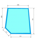 VITRE DE PORTE SUPÉRIEURE - GAUCHE - PLATE - CLAIRE ADAPTABLE DEUTZ 04316724