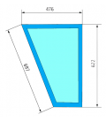 VITRE DE PORTE INFÉRIEURE - DROITE - PLATE - CLAIRE ADAPTABLE DEUTZ 04316725