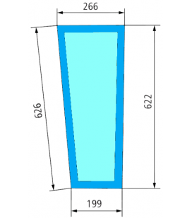 VITRE DE LABOUR GAUCHE - PLATE - TEINTÉE ADAPTABLE DEUTZ 04316655