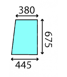 VITRE LATÉRALE FIXE - PLATE - CLAIRE ADAPTABLE DEUTZ D7048/F