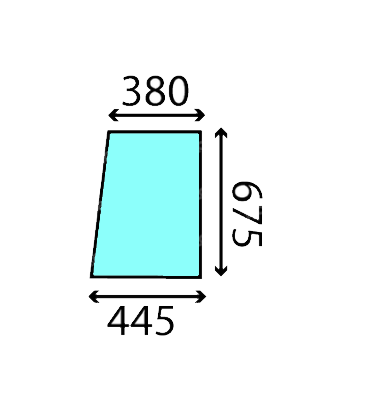 VITRE LATÉRALE FIXE - PLATE - CLAIRE ADAPTABLE DEUTZ D7048/F