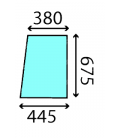 VITRE LATÉRALE FIXE - PLATE - CLAIRE ADAPTABLE DEUTZ D7048/F