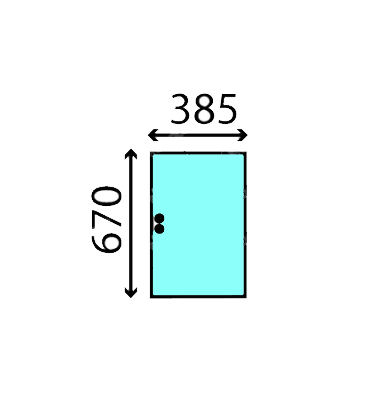 VITRE LATÉRALE COULISSANTE - PLATE - CLAIRE ADAPTABLE DEUTZ D7048/S