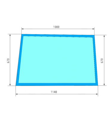 VITRE ARRIÈRE AVEC CADRE ALUMINIUM - PLATE - CLAIRE ADAPTABLE DEUTZ 04316662