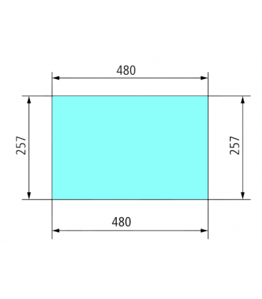 VITRE ARRIÈRE INFÉRIEURE FIXE - PLATE - CLAIRE ADAPTABLE DEUTZ 04316676