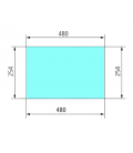 VITRE ARRIÈRE INFÉRIEURE COULISSANTE - PLATE - CLAIRE ADAPTABLE DEUTZ 04316677