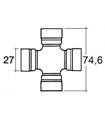 CROISILLON DE PONT AVANT CARRARO 27X74.6 FIAT FORD LANDINI MASSEY 3427 346M91 3427346M91 4552009 7533624 81874740 9921225