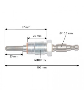 BOUGIE DE PRECHAUFFAGE 12V ADAPTABLE FIAT FORD SOMECA 4129674 44000202 980611