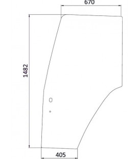 VITRE DE PORTIERE GAUCHE ADAPTABLE FIAT FORD NEW HOLLAND 82000396