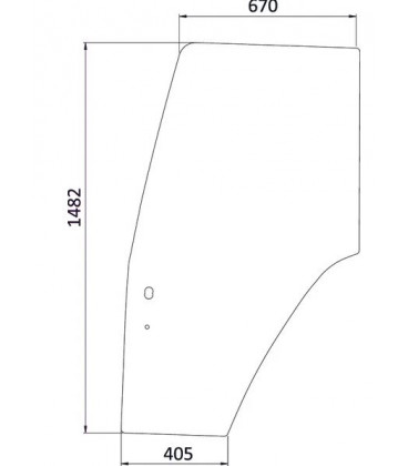 VITRE DE PORTIERE GAUCHE ADAPTABLE FIAT FORD NEW HOLLAND 82000396