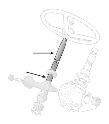 ARBRE DE COLONNE DE DIRECTION ADAPTABLE FIAT SOMECA 4988506 596156 87569161