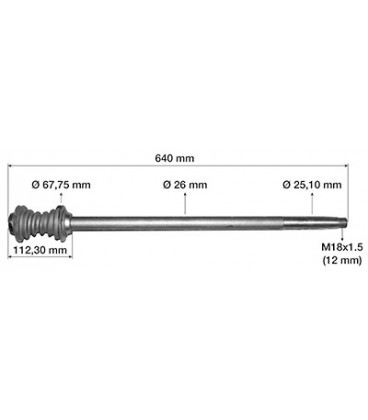 ARBRE DE COLONNE DE DIRECTION ADAPTABLE FIAT SOMECA 4988506 596156 87569161