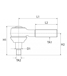 ROTULE DE BARRE DE DIRECTION ADAPTABLE DEUTZ 02334601 02381199