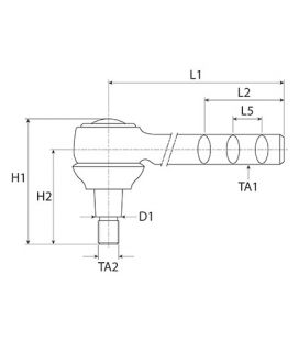 ROTULE DE BARRE DE DIRECTION ADAPTABLE DEUTZ 0237 1245 2371245 K2371245