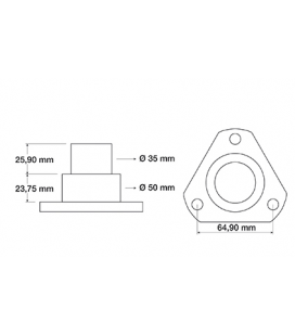 PIVOT DE DIRECTION ADAPTABLE CASE IH FORD LANDINI 9968023