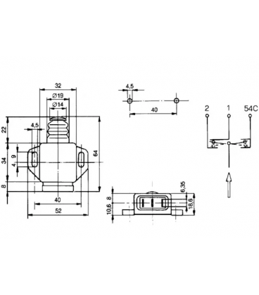 CONTACTEUR ADAPTABLE CASE IH FIAT  82984104 83952126 89990745 9955991 4998110 5112714 5113847 7700008526