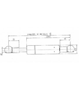 VERIN A GAZ DE PORTIERE ADAPTABLE CASE IH FIAT FORD NEW HOLLAND 81867743 83994021