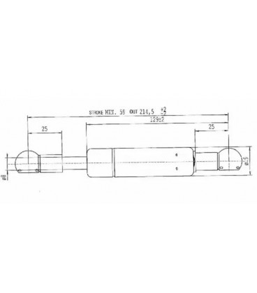 VERIN A GAZ DE PORTIERE ADAPTABLE CASE IH FIAT FORD NEW HOLLAND 81867743 83994021