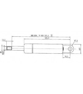 VERIN A GAZ DE TOIT OUVRANT ADAPTABLE FIAT FORD NEW HOLLAND 83949895 E4NN94502R28AA