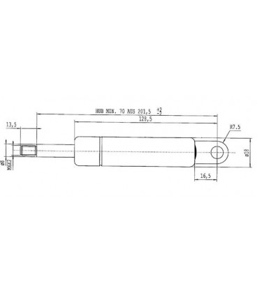 VERIN A GAZ DE TOIT OUVRANT ADAPTABLE FIAT FORD NEW HOLLAND 83949895 E4NN94502R28AA