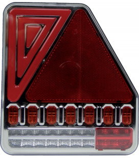 FEU ARRIERE DROIT OU GAUCHE DYNAMIQUE TRIANGLE 6 FONCTIONS LED 12-24V