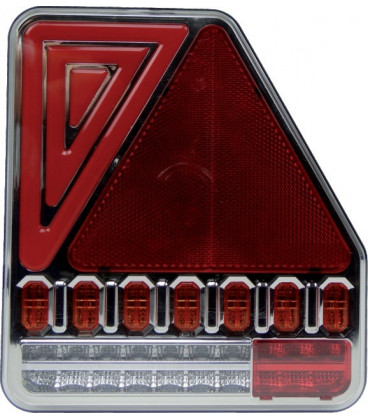 FEU ARRIERE DROIT OU GAUCHE DYNAMIQUE TRIANGLE 6 FONCTIONS LED 12-24V