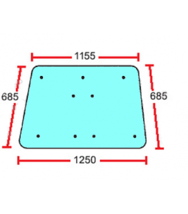 PARE-BRISE OUVRANT - PLAT - TEINTÉ ADAPTABLE FORD MASSEY FERGUSON SAME 512136 M512136 P048 P48