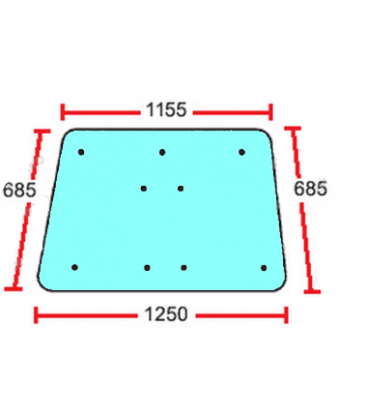 PARE-BRISE OUVRANT - PLAT - TEINTÉ ADAPTABLE FORD MASSEY FERGUSON SAME 512136 M512136 P048 P48