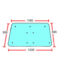 VITRE ARRIÈRE PLATE - CLAIRE ADAPTABLE FORD MASSEY FERGUSON SAME 555041 D040 D40 M555041