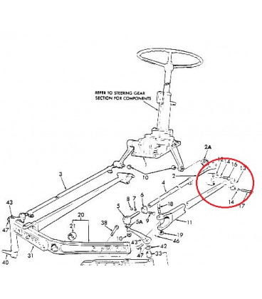 BRIDE DE FIXATION DE TIRANT D'ESSIEU ADAPTABLE FORD 83924040 957E3440B