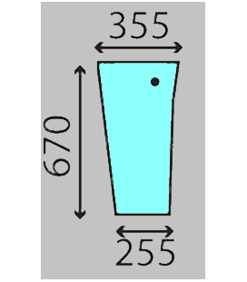 VITRE DE LABOUR DROITE - PLATE - TEINTÉE ADAPTABLE MASSEY FERGUSON 3475995M1