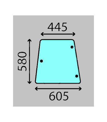 VITRE LATÉRALE OUVRANTE - PLATE - CLAIRE ADAPTABLE MASSEY FERGUSON 3476127M1