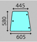 VITRE LATÉRALE OUVRANTE - PLATE - CLAIRE ADAPTABLE MASSEY FERGUSON 3476127M1